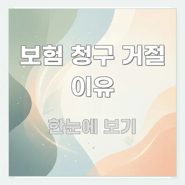 보험 청구 거절 이유 쉽게 따라할 수 있는 핵심 키워드 시각화 이미지