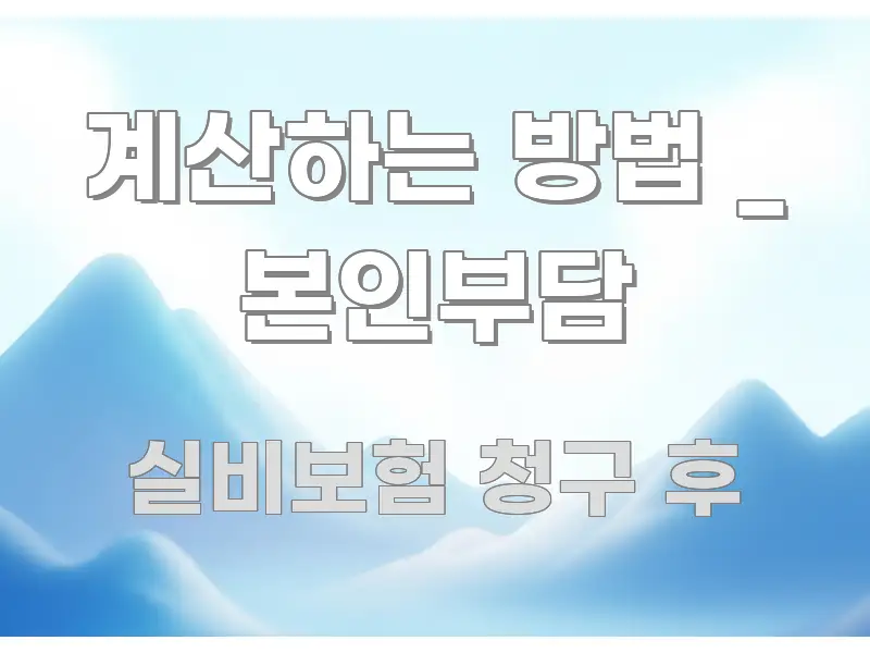 계산하는 방법 _ 본인부담 핵심 키워드 중심의 정보 정리 카드 이미지 - 본문 내용과 연관된 이미지
