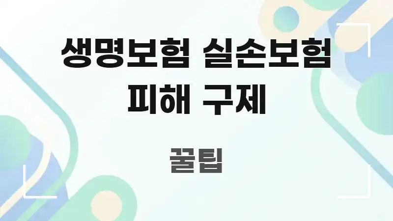 생명보험 실손보험 피해 구제 바로 활용 가능한 핵심 정보 비주얼 - 가독성을 높이는 이미지