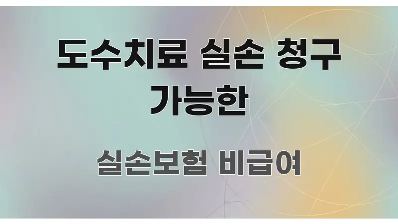 도수치료 실손 청구 가능한 한눈에 들어오는 미니멀 블로그 썸네일 - 독자 이해를 위한 이미지