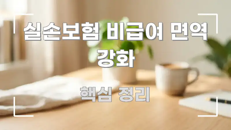 실손보험 비급여 면역 강화 가독성 높게 정리한 모던 카드뉴스 디자인 - 참고용 이미지