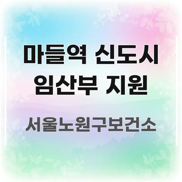 마들역 신도시 임산부 지원 실용적으로 정리한 모던 카드뉴스 디자인 - 활용 예시 이미지