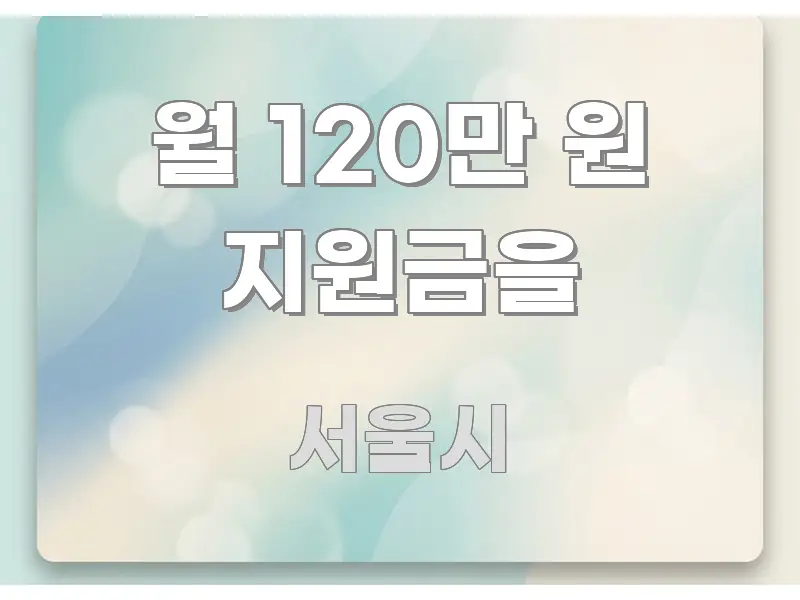 월 120만 원 지원금을 구조적으로 정리된 미니멀 블로그 썸네일
