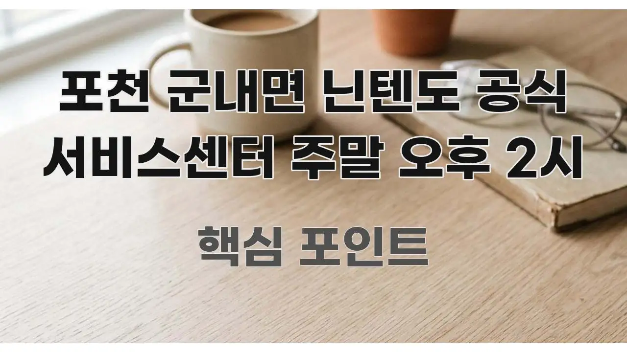 포천 군내면 닌텐도 공식 서비스센터 주말 오후 2시 한 번에 이해되는 미니멀 블로그 썸네일