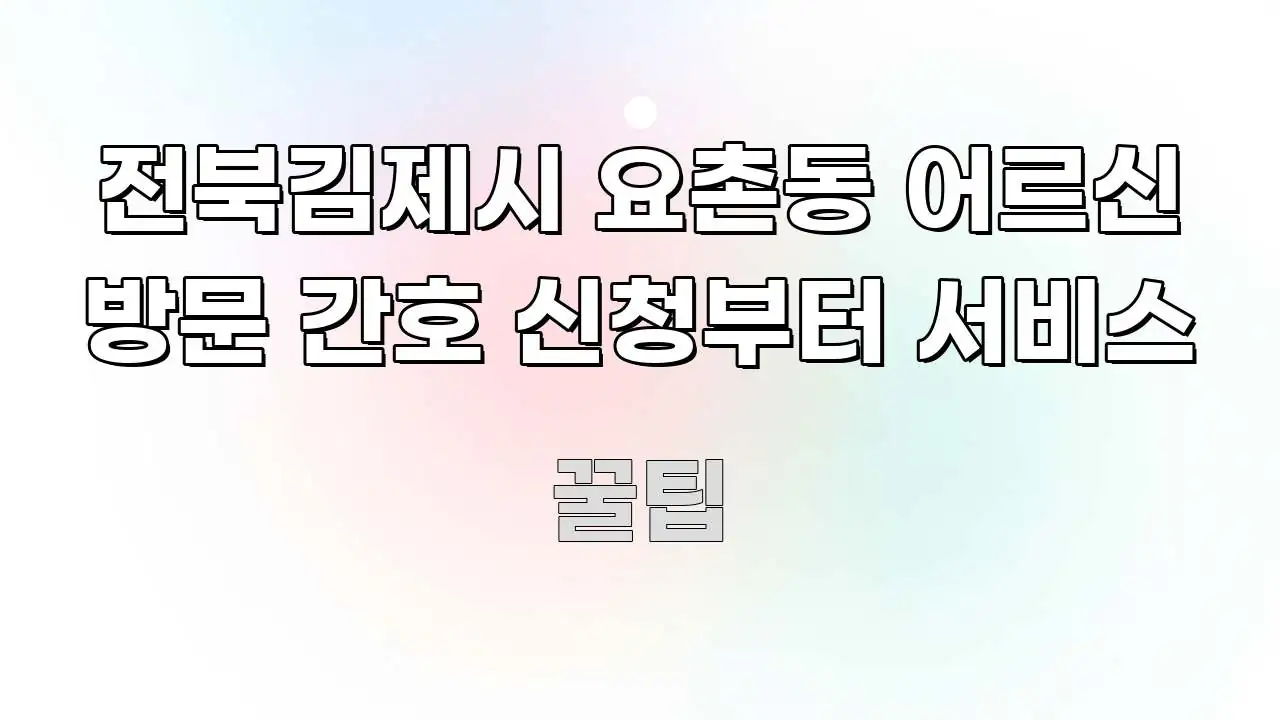 전북김제시 요촌동 어르신 방문 간호 신청부터 서비스 구조적으로 정리된 핵심 정보 비주얼 - 설명을 돕는 이미지