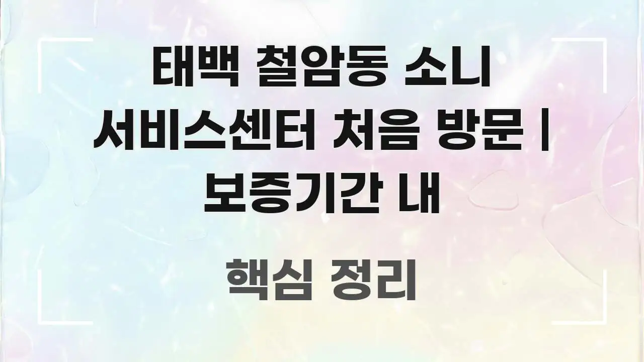태백 철암동 소니 서비스센터 처음 방문 | 보증기간 내 직관적으로 이해되는 정보 요약 인포그래픽 이미지 - 본문 내용과 연관된 이미지