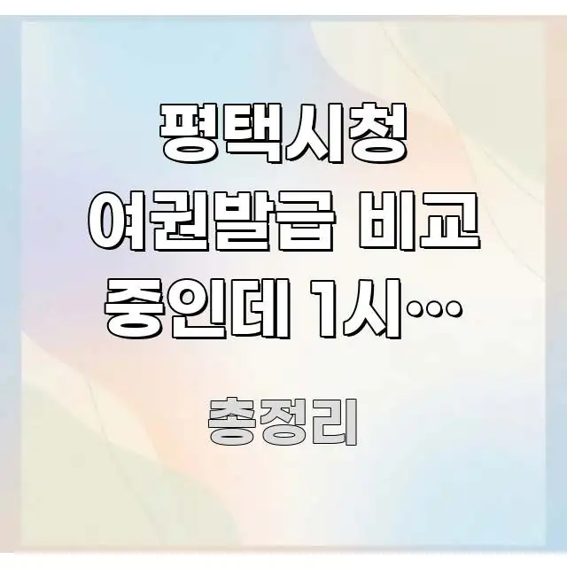 평택시청 여권발급 비교 중인데 1시간 이상 대기 피하는 핵심 내용을 정리한 정보 요약 포스터