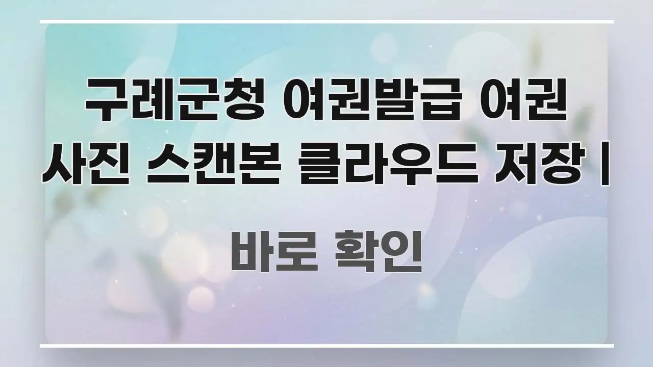 구례군청 여권발급 여권 사진 스캔본 클라우드 저장 | 흥미롭게 구성한 텍스트 포스터 이미지 - 본문 내용과 연관된 이미지