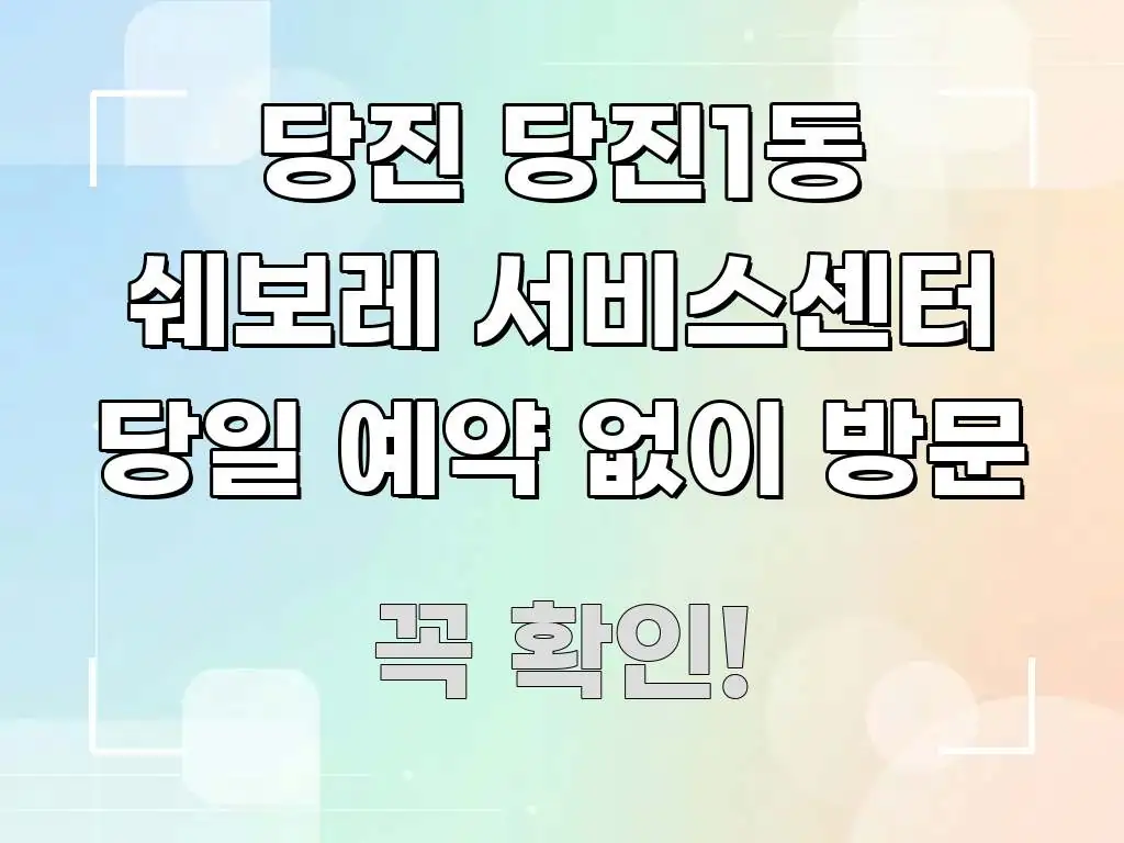 당진 당진1동 쉐보레 서비스센터 당일 예약 없이 방문 독자를 위해 선별한 블로그 헤더 이미지 - 설명을 돕는 이미지