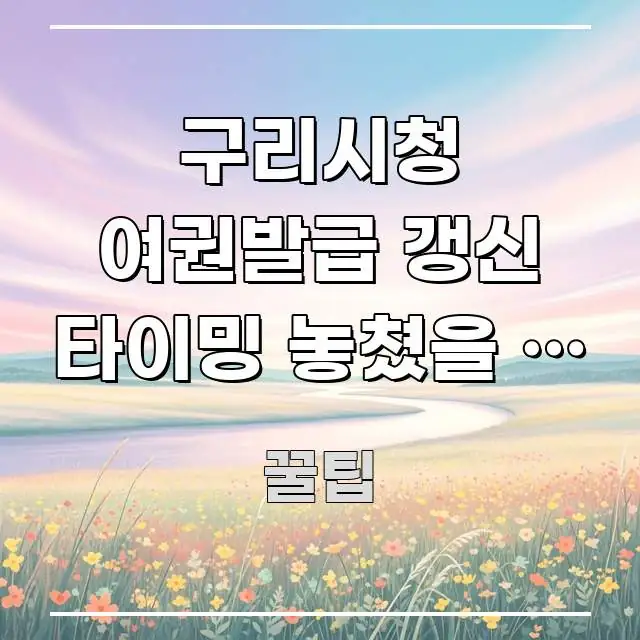 구리시청 여권발급 갱신 타이밍 놓쳤을 때 | 만료 후 깔끔하게 정리된 정보 카드 디자인 이미지 - 독자 이해를 위한 이미지