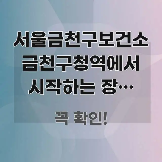 서울금천구보건소 금천구청역에서 시작하는 장기 요양 등급 한눈에 보기 좋게 요약한 정보 정리 카드 이미지 - 본문 내용과 연관된 이미지