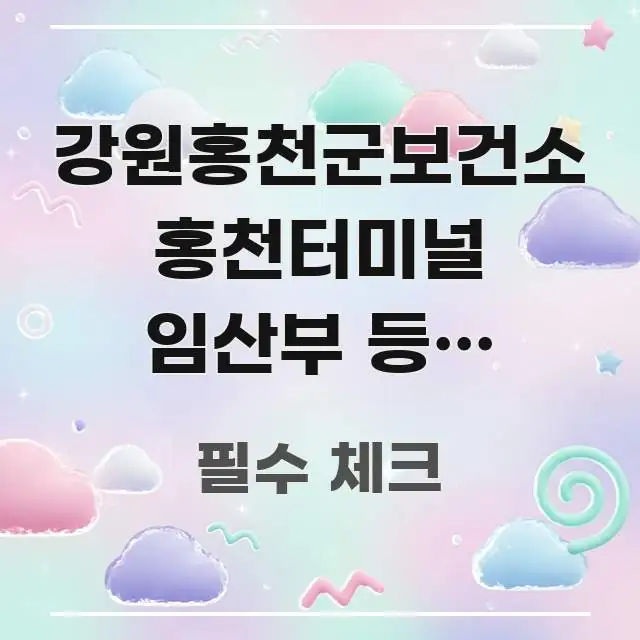 강원홍천군보건소 홍천터미널 임산부 등록 바로가기, 강원 핵심 개념을 담은 블로그 대표 이미지