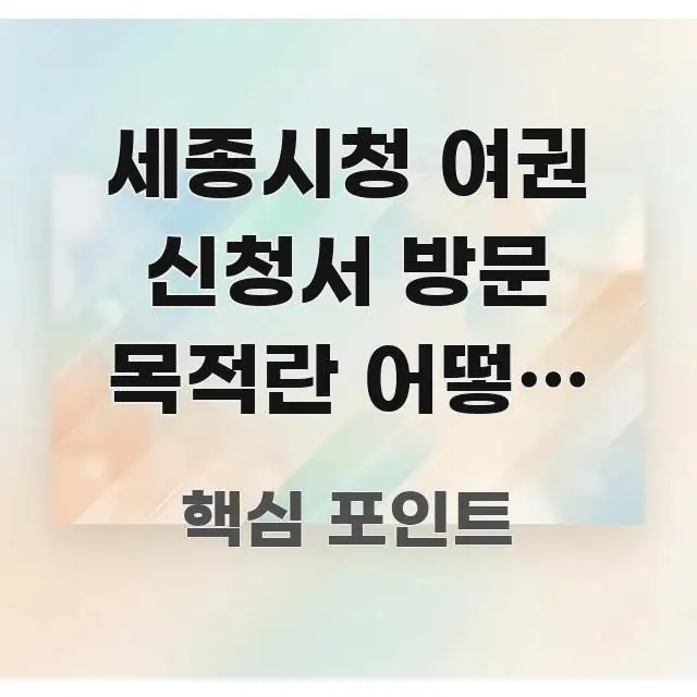 세종시청 여권 신청서 방문 목적란 어떻게 써야 하나 | 요점만 뽑아낸 포스트 대표 비주얼 이미지 - 본문 내용과 연관된 이미지