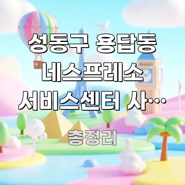 성동구 용답동 네스프레소 서비스센터 사전 예약 후 방문 깔끔하게 정리된 모던 카드뉴스 디자인