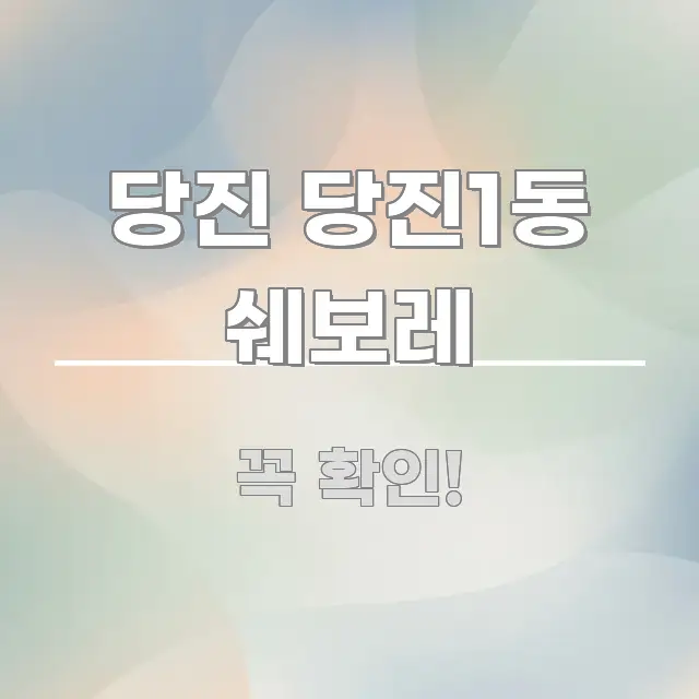 당진 당진1동 쉐보레 꼼꼼하게 정리된 텍스트 포스터 이미지 - 가독성을 높이는 이미지