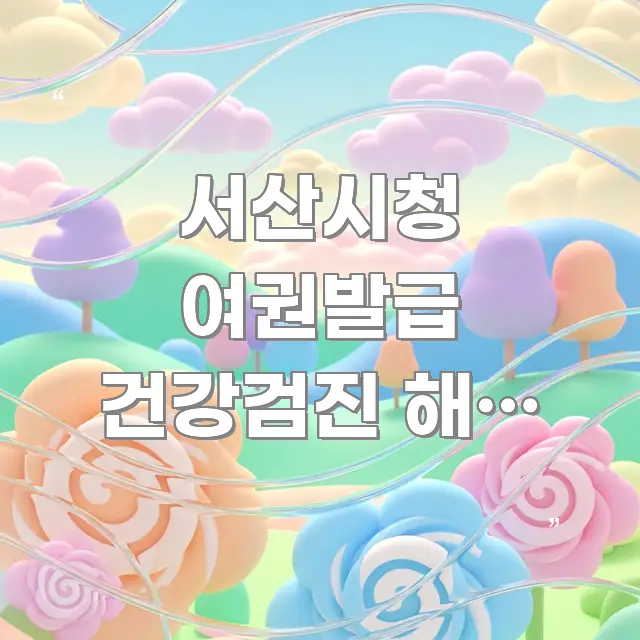서산시청 여권발급 건강검진 해외 원정 | 2026년 핵심 정보를 압축한 블로그 대표 이미지