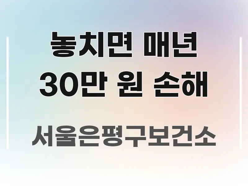 놓치면 매년 30만 원 손해 핵심만 담은 블로그 대표 이미지