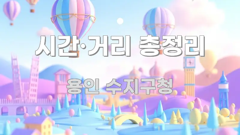 시간·거리 총정리 한눈에 보기 좋게 요약한 카드뉴스 스타일 이미지 - 가독성을 높이는 이미지