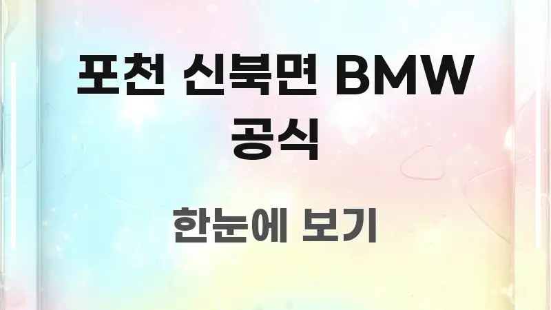 포천 신북면 BMW 공식 정보 이미지 포천 신북면 BMW 공식 꼼꼼하게 정리된 깔끔한 인포그래픽 표지 - 본문 내용과 연관된 이미지