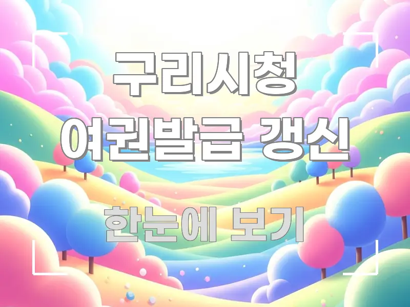 구리시청 여권발급 갱신 구조적으로 정리된 가독성 높은 정보 이미지 - 본문 내용과 연관된 이미지