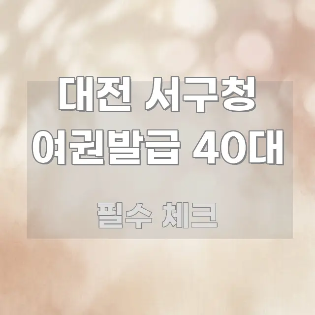 대전 서구청 여권발급 40대 검증된 정보로 구성된 정보 전달형 표지 이미지 - 내용 요약을 위한 이미지
