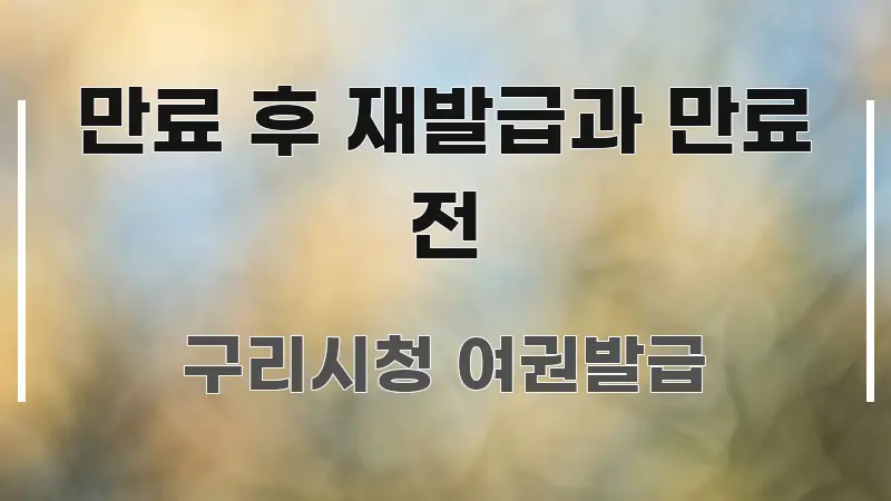 만료 후 재발급과 만료 전 한 번에 이해되는 핵심 정리 썸네일 이미지 - 독자 이해를 위한 이미지