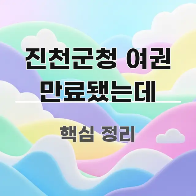 진천군청 여권 만료됐는데 바로 활용 가능한 가독성 높은 정보 이미지