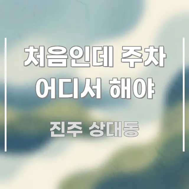 처음인데 주차 어디서 해야 핵심 개념을 담은 핵심 정보 비주얼