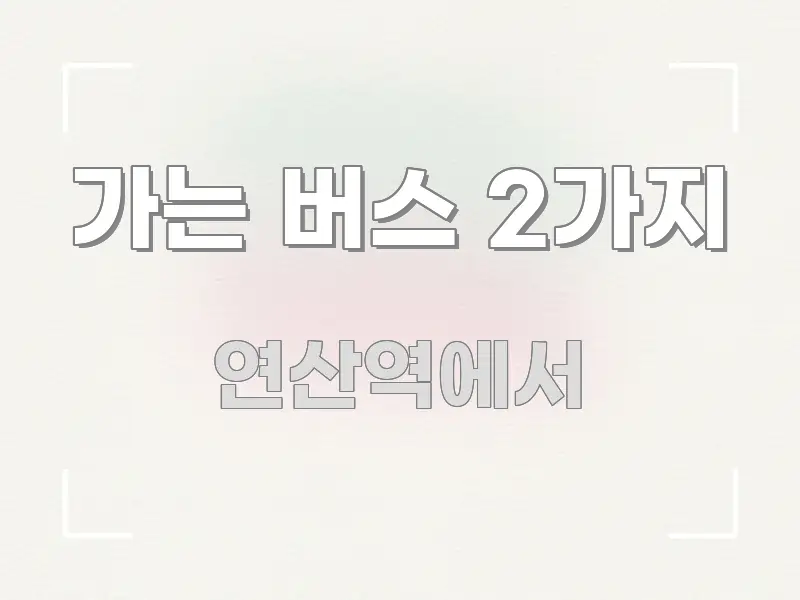 가는 버스 2가지 신뢰할 수 있는 정보를 담은 텍스트형 카드뉴스 표지 이미지 - 본문 내용과 연관된 이미지