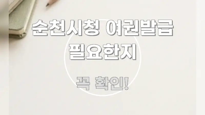 순천시청 여권발급 필요한지 독자를 위해 선별한 포스트 대표 비주얼 이미지 - 내용 요약을 위한 이미지