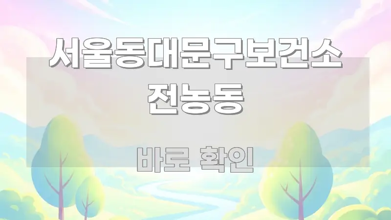 서울동대문구보건소 전농동 실용적으로 정리한 블로그 섹션 구분 이미지 - 활용 예시 이미지