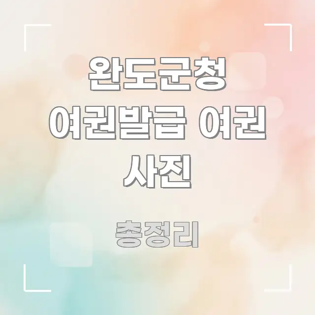 완도군청 여권발급 여권 사진 주요 흐름을 설명한 가독성 높은 정보 이미지 - 가독성을 높이는 이미지