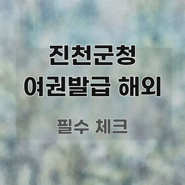 진천군청 여권발급 해외 쉽게 따라할 수 있는 깔끔한 인포그래픽 표지 - 내용 요약을 위한 이미지