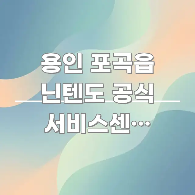 용인 포곡읍 닌텐도 공식 서비스센터 공휴일 방문 카드뉴스 표지 용인 포곡읍 닌텐도 공식 서비스센터 공휴일 방문 중요 내용만 뽑은 읽기 좋은 정보 카드 - 설명을 돕는 이미지