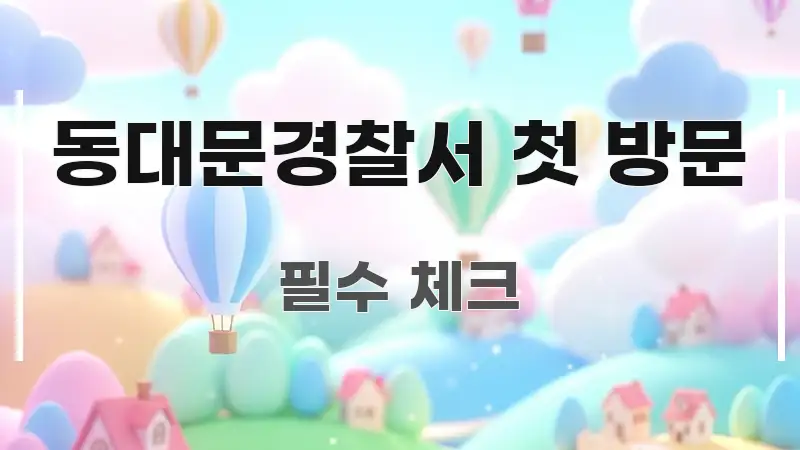 동대문경찰서 첫 방문 정보 이미지 동대문경찰서 첫 방문 바로 활용 가능한 정보 카드 디자인 이미지 - 가독성을 높이는 이미지
