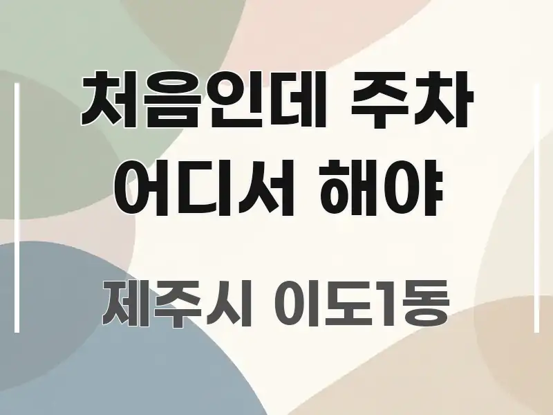 처음인데 주차 어디서 해야 주요 흐름을 설명한 핵심 키워드 시각화 이미지 - 내용 요약을 위한 이미지
