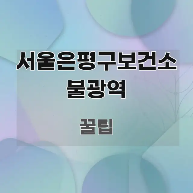 서울은평구보건소 불광역 꼼꼼하게 정리된 블로그 섹션 구분 이미지 - 가독성을 높이는 이미지