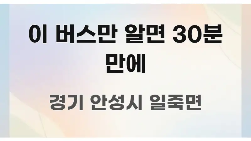 이 버스만 알면 30분 만에 핵심 요약 이 버스만 알면 30분 만에 명확하게 정리된 정보 요약 포스터 - 설명을 돕는 이미지