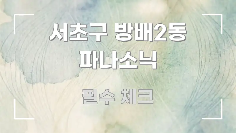 서초구 방배2동 파나소닉 핵심 정보 중심의 미니멀 블로그 썸네일