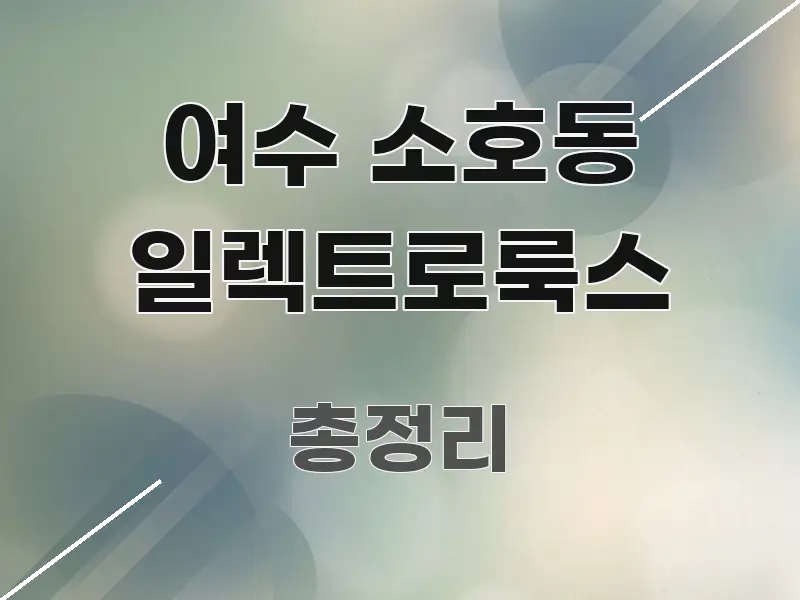 여수 소호동 일렉트로룩스 한눈에 보기 좋게 요약한 정보 카드 디자인 이미지 - 가독성을 높이는 이미지