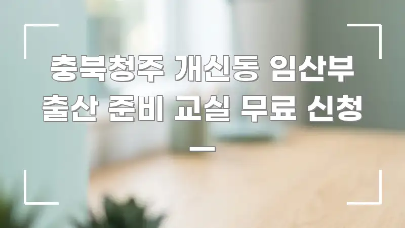 충북청주 개신동 임산부 출산 준비 교실 무료 신청 — 빠르게 이해할 수 있는 핵심 요약 디자인 카드