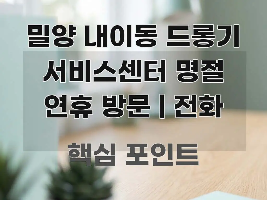 밀양 내이동 드롱기 서비스센터 명절 연휴 방문 | 전화 독자를 위해 선별한 포스트 대표 비주얼 이미지 - 독자 이해를 위한 이미지