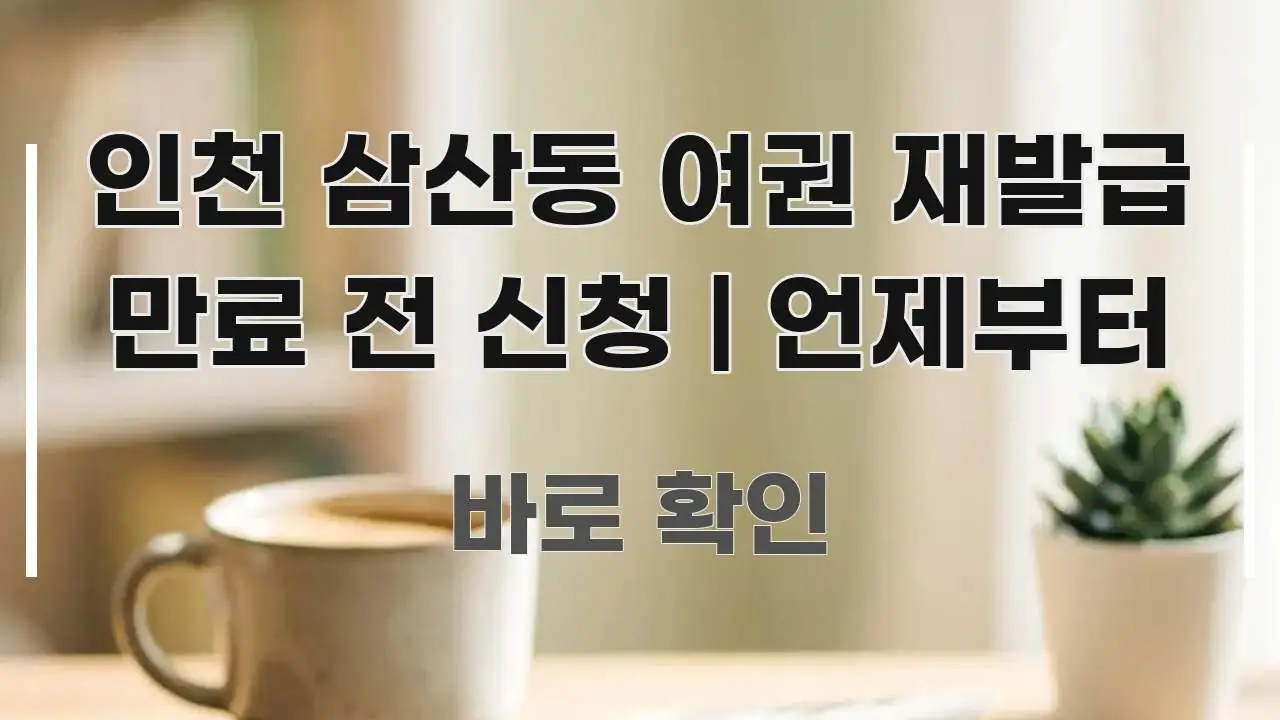 인천 삼산동 여권 재발급 만료 전 신청 | 언제부터 실용적으로 정리한 핵심 요약 디자인 카드 - 참고용 이미지