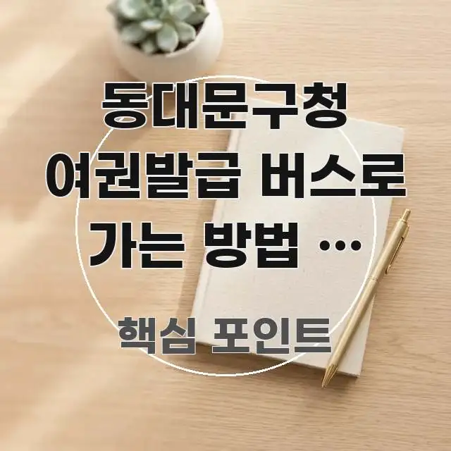 동대문구청 여권발급 버스로 가는 방법 | 정류장 이름과 실용적으로 정리한 블로그 섹션 구분 이미지