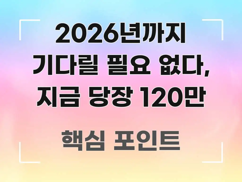 2026년까지 기다릴 필요 없다, 지금 당장 120만 알기 쉽게 정리한 타이포그래피 블로그 표지 - 설명을 돕는 이미지