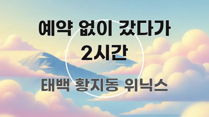예약 없이 갔다가 2시간 전문적으로 분석한 가독성 높은 정보 이미지 - 가독성을 높이는 이미지