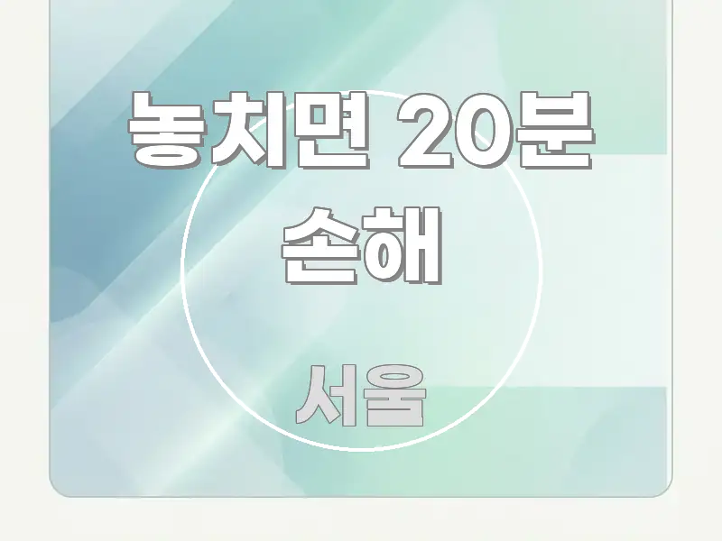 놓치면 20분 손해 시선을 사로잡는 포스트 대표 비주얼 이미지 - 독자 이해를 위한 이미지