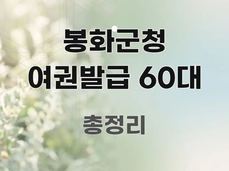 봉화군청 여권발급 60대 독자를 위해 선별한 정보 카드 디자인 이미지 - 본문 내용과 연관된 이미지