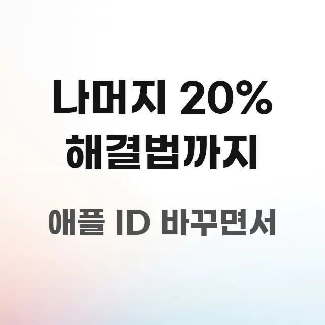 나머지 20% 해결법까지 핵심 요점 중심의 블로그 헤더 이미지 - 내용 요약을 위한 이미지