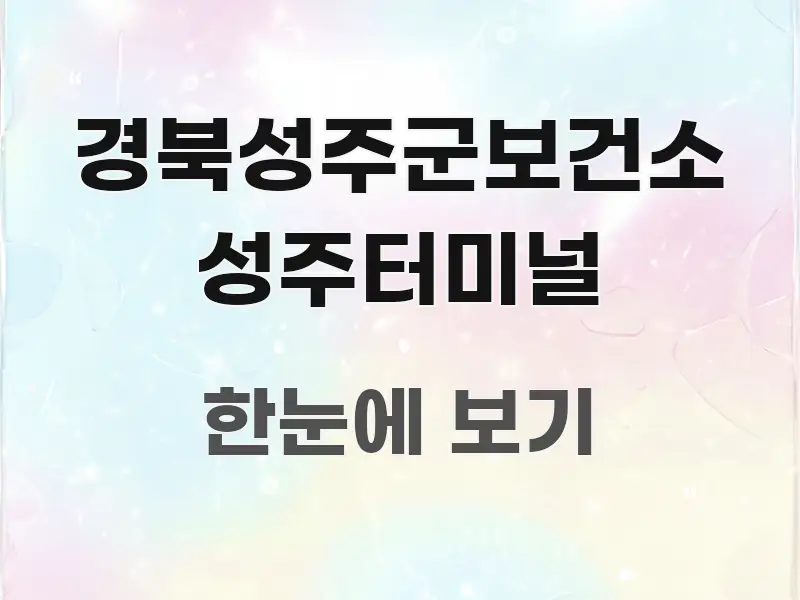 경북성주군보건소 성주터미널 꼼꼼하게 정리된 읽기 좋은 정보 카드 - 활용 예시 이미지